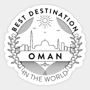 Oman Minimal Badge Design Sticker